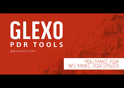 Glexo Banner - red with a net pattern 