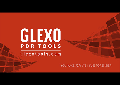 Glexo Banner - red with a square tiles pattern
